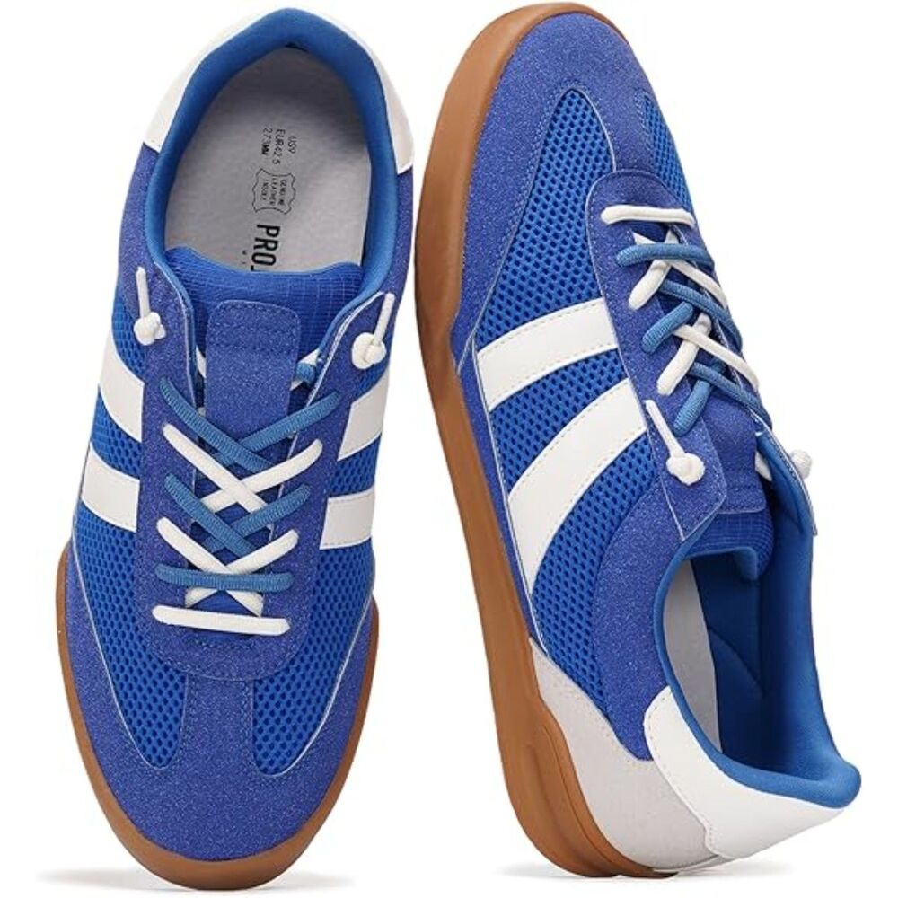 Men's Cobalt Non Slip Outsole Lace-Up Memory Foam Insole Project Cloud Sneakers